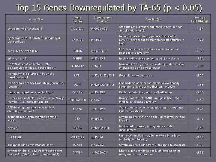 ta-65 downregulated genes